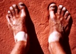 Unsere F&uuml;&szlig;e im australischen Sand
